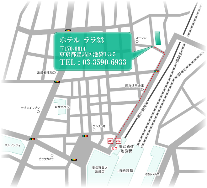 ホテル ララ道玄坂　アクセスマップ